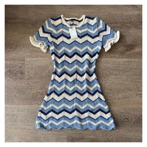 Nobody’s child BNWT blue crochet dress